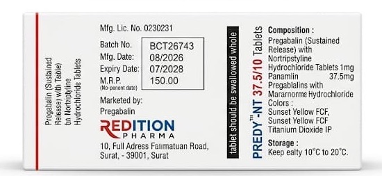 PREDY-NT 37.5/10 Tablets thumbnail 2